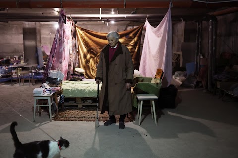 World shrinks to a basement in Ukraine for grandmother, 92