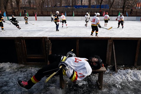 On a frozen pond far from the Olympics, meet China's ice hockey veterans