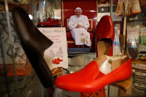 The Pope's red shoes