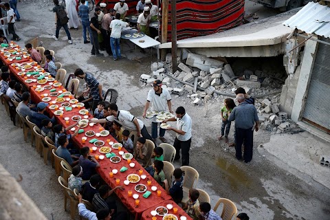Iftar amidst the ruins of Douma