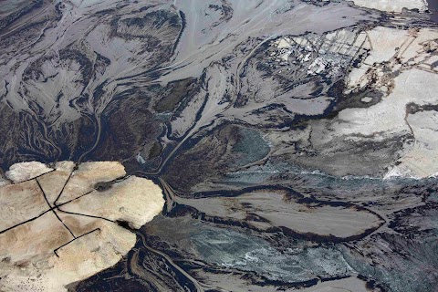 Flying above Canada's oil sands