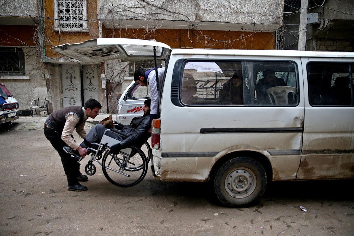 シリア首都ダマスカスで２月撮影（２０１７年　ロイター/BASSAM KHABIEH）